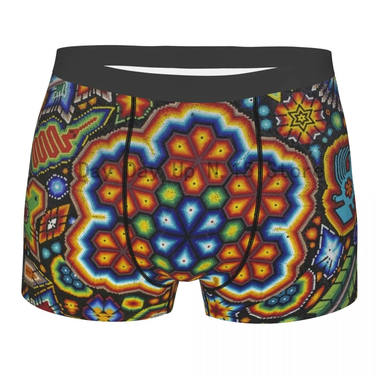 

Mexican Huichol Underwear Men Sexy Printed Customized Boxer Shorts Panties