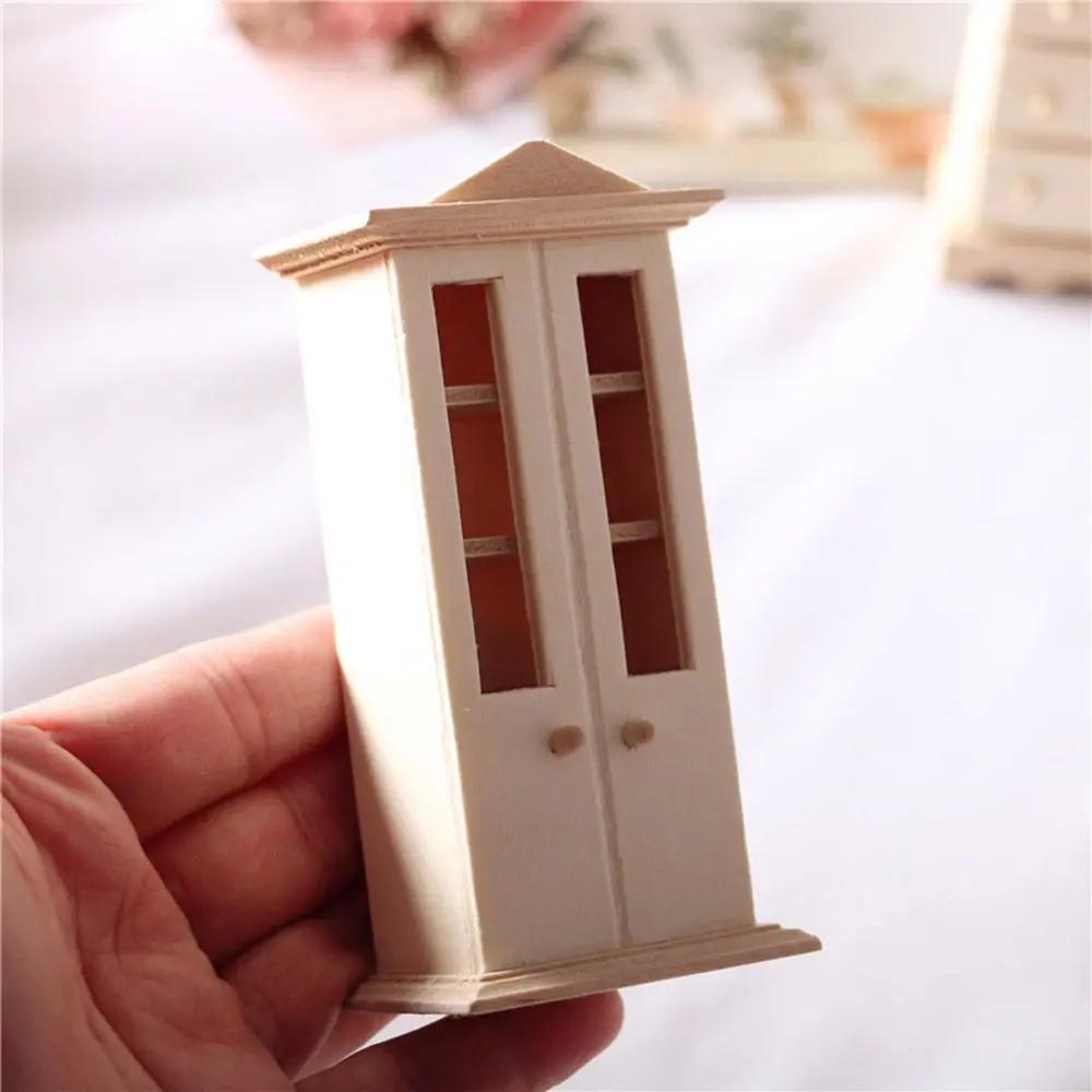 Wooden Prop Cradle Cot Simulated Toys Photographic Scene Dolls House Bedroom Dollhouse Miniature