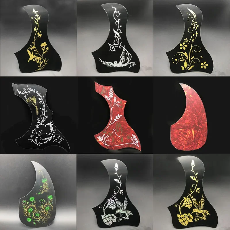 100pcs Acoustic Guitar Pickguard Self-adhesive DIY Celluloid Pick Guard for 40