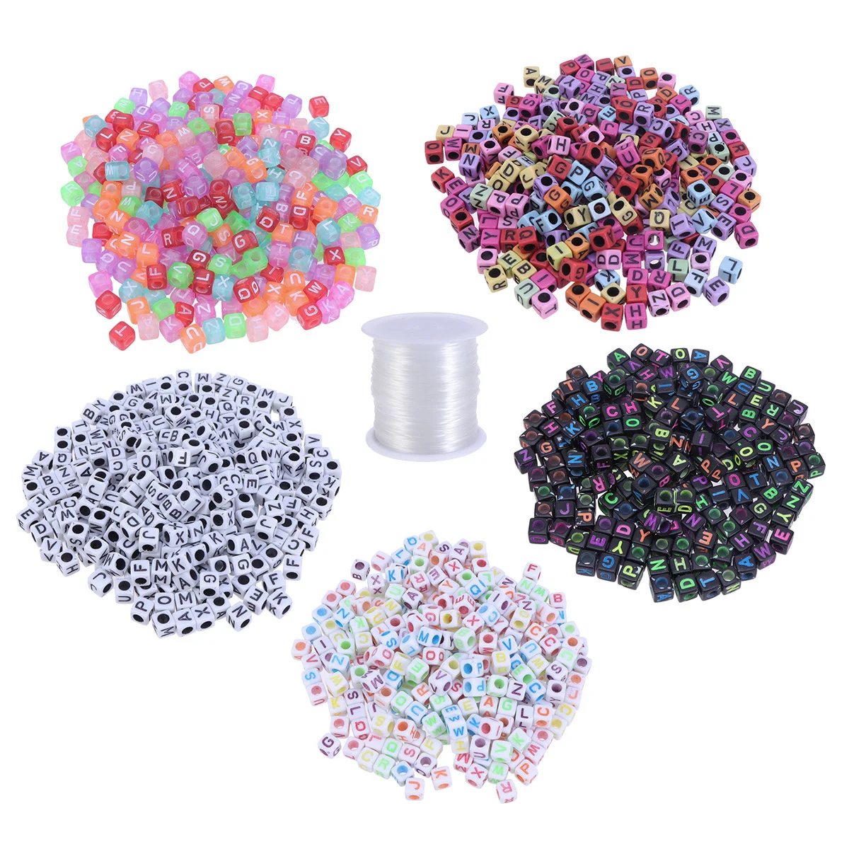 

1400pcs Alphabet Alphabet Jewelry Making Diy Letter Name Necklace Bracelet Loose Beads Craft Loose Beads