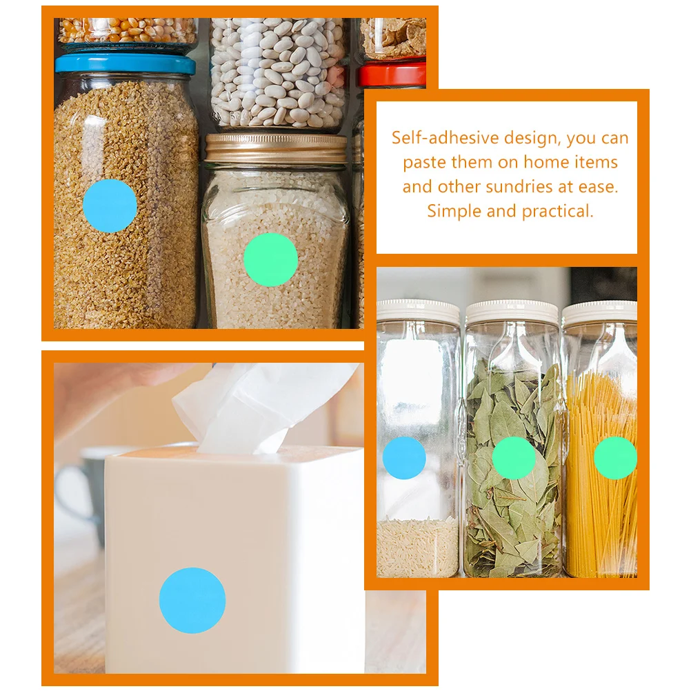 25 Sheets Label Sticker Colorful Stickers Round Colored Small for Labeling