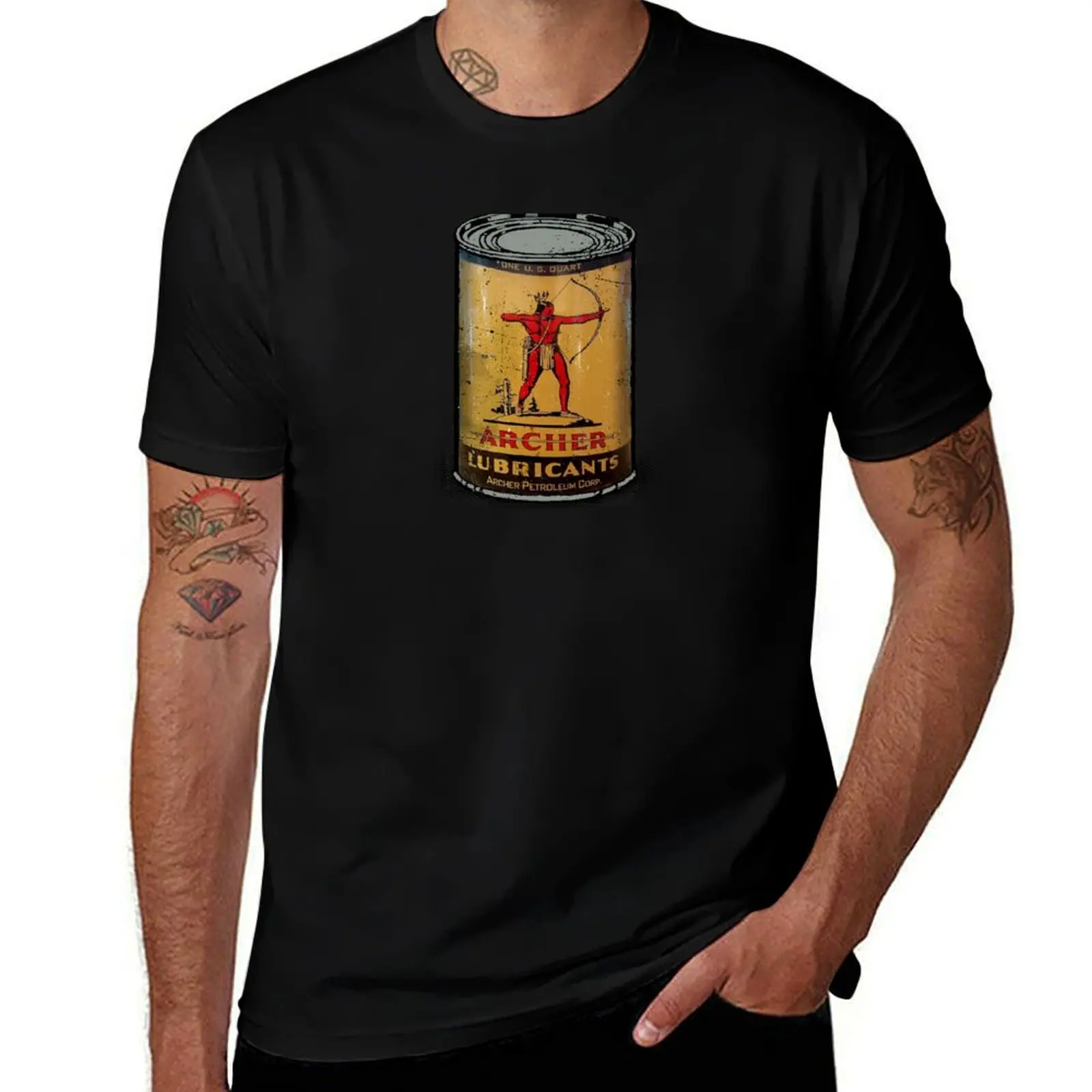 Archer vintage oil cans T-Shirt vintage anime shirt man clothes Short sleeve tee men