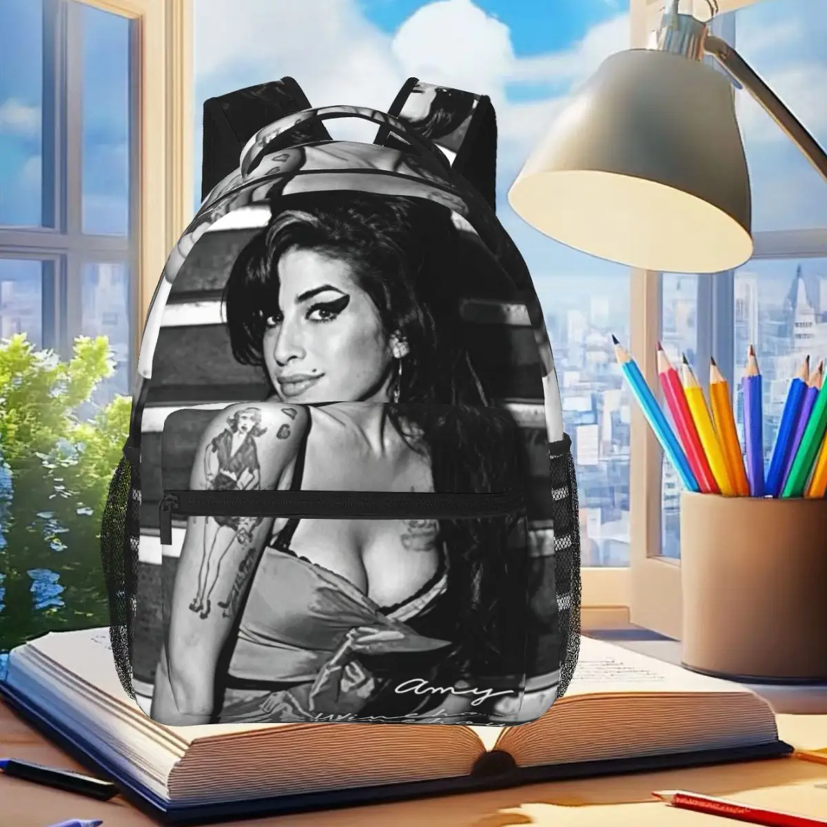 Amy Winehouse Legardary Backpack Student Boys Girls BookBag Children School Bag Computer Shoulder Bags for Men Women
