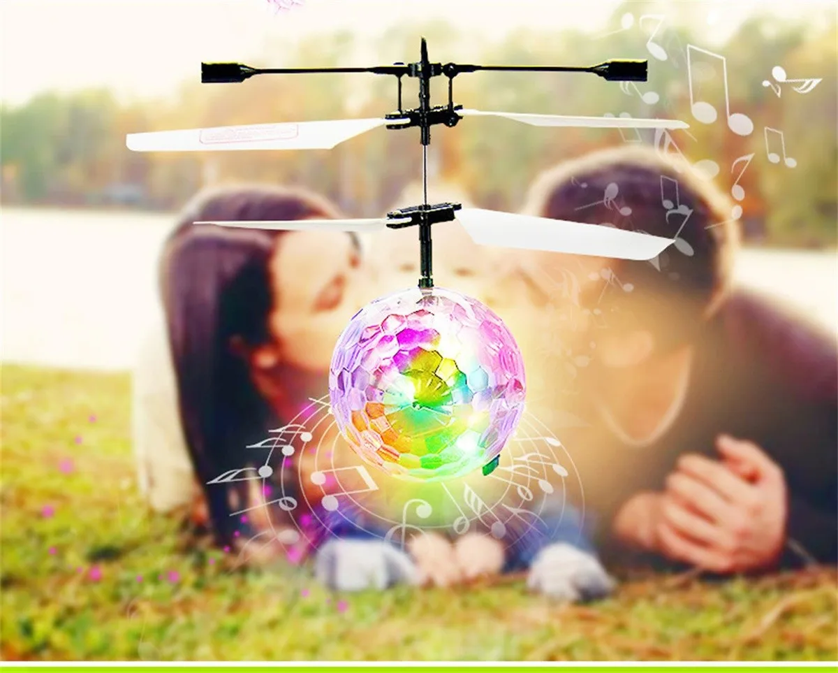 Colorful Flyings Toy Drone Helicopter Ball Built-in Shinning LED For Kids