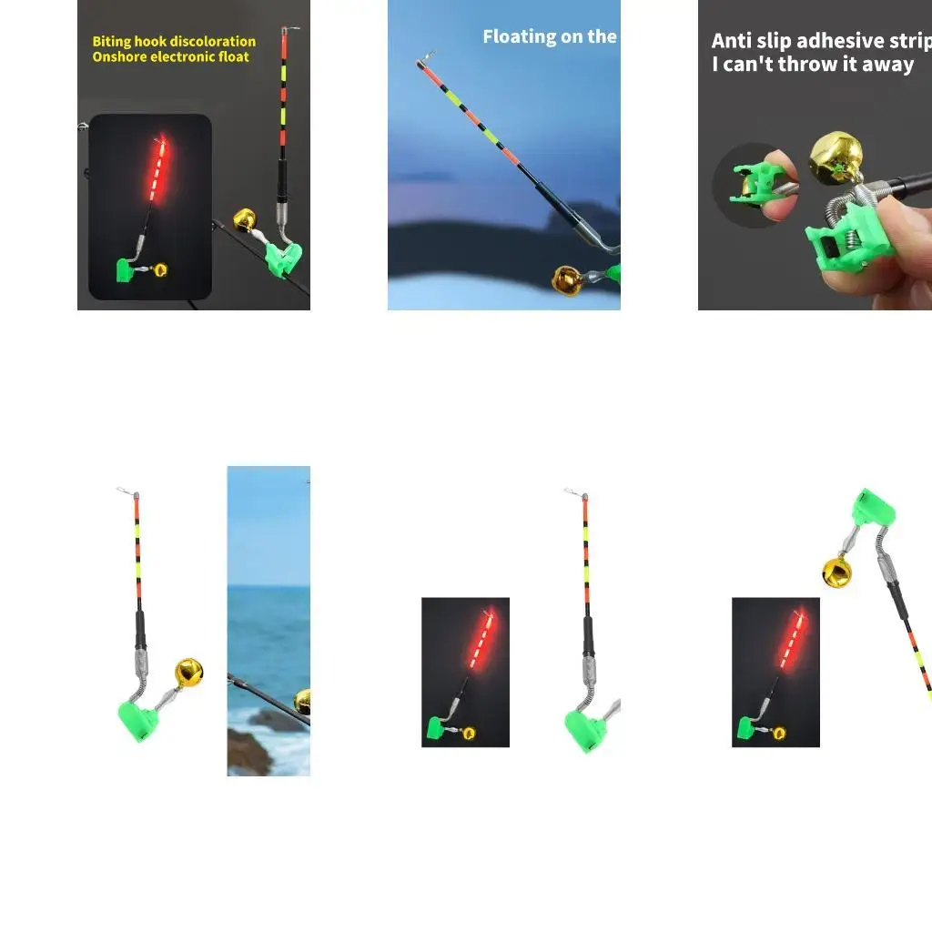 

R6FE Clip on Vibration Fishing Alarm Fishing Rod Lighting Bites Alarm Enduring