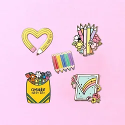 Stationery, pencils, creativity Hard Enamel Pin