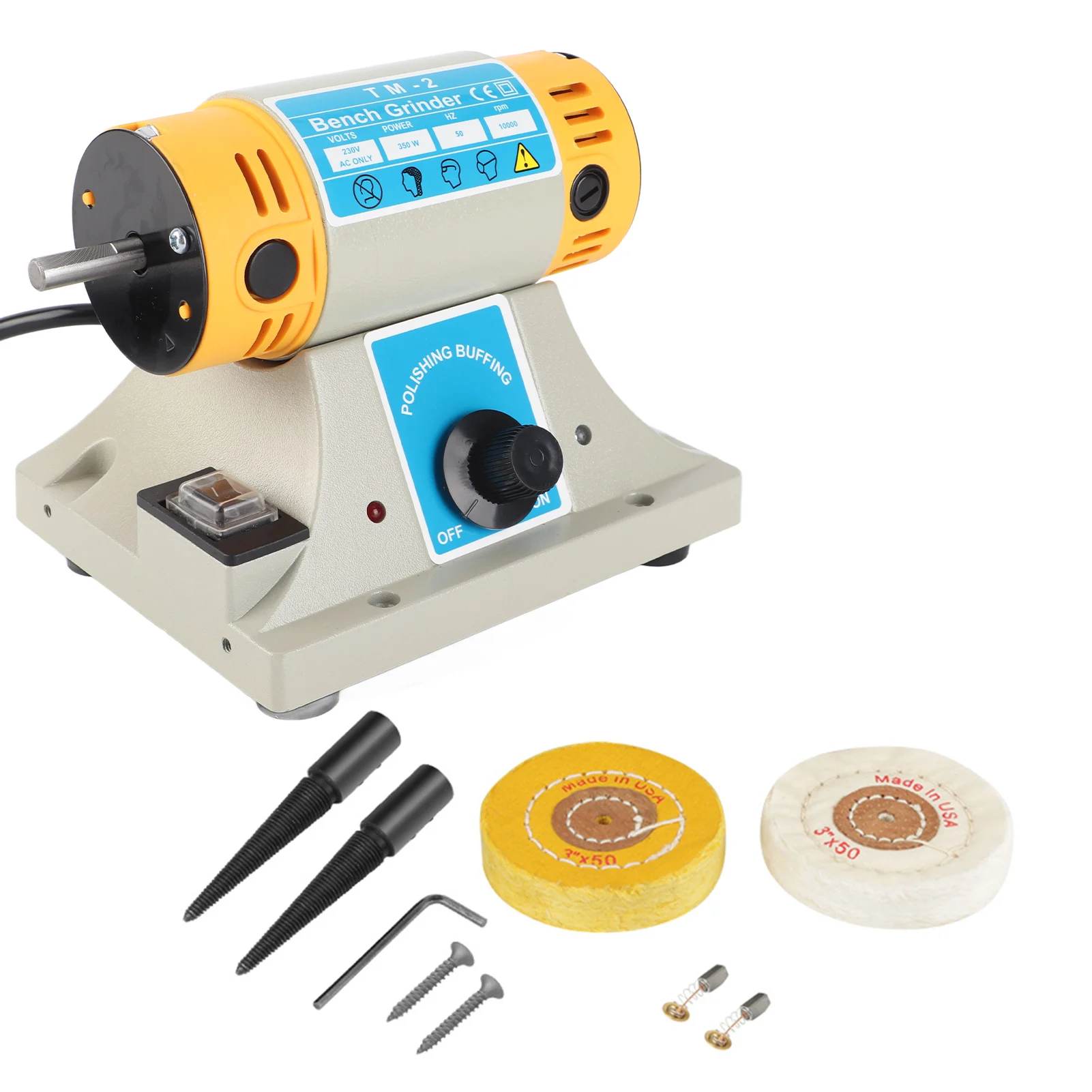 

【New】350W Electric Grinder Polishing Machine for Jewelry Dental Lathe Motor Lathe Polishing Machine
