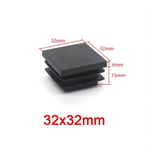 Square Plastic Black Blanking End Caps Furniture Leg Tube Pipe Inserts Plugs Bung Decorative Dust Cover 20x20mm-40x40mm - Image 9