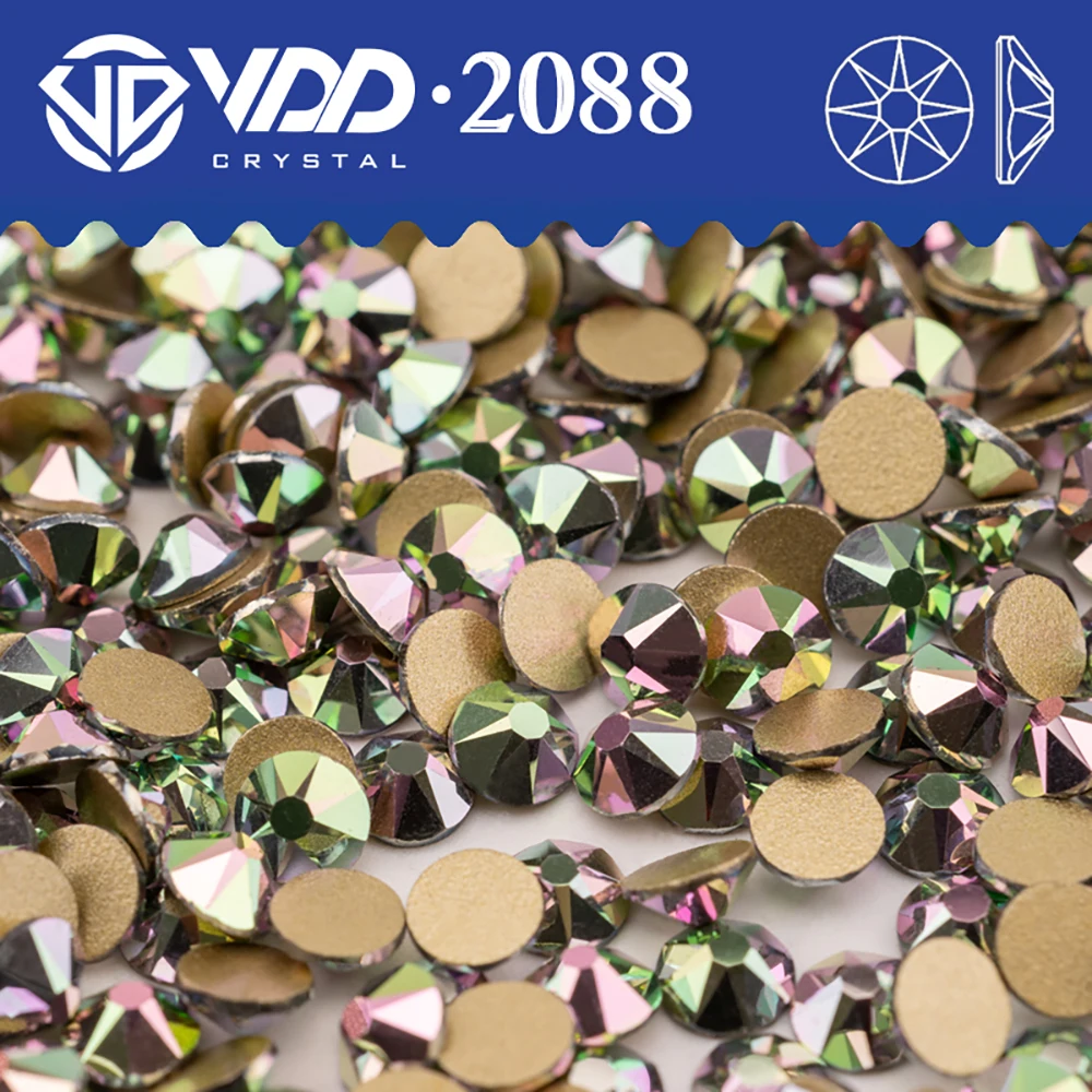 VDD 172 Metal Magic SS16-SS30 2088 Rhinestones Crystal AAAAA 8 Big 8 Small Flatback Stone For DIY Crafts Nail Art Decorations