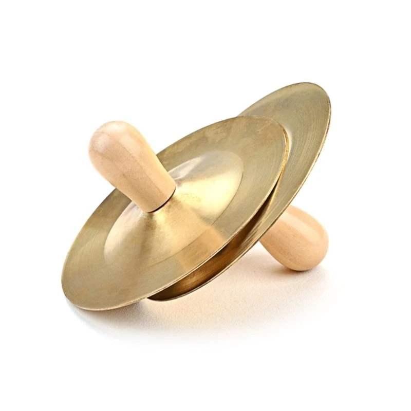 1 زوج من الصنج اليدوي بمقبض 3.5 بوصة لعبة صنج الصدام