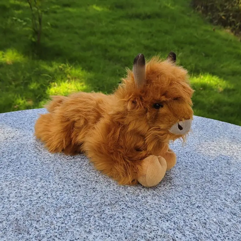 

Cute Scottish Highland Yak Plush Simulation of A Small Wild Cow Doll Party Calf Doll Simulation Stuffed Doll Kawaii Toy Gifts