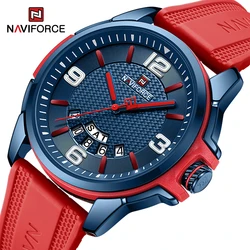 NAVIFORCE 9215T Top Brand orologio da uomo Fashion Sports orologi da polso digitali al quarzo orologio da uomo d'affari impermeabile Casual in Silicone