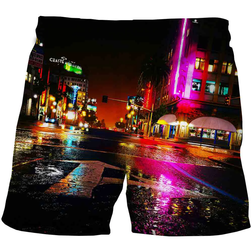 Novelty 3D Casual Shorts GTA 5 Grand Theft Auto Game Print Summer Shorts Male Streetwear Punk Rock Rap Short Trousers Custom