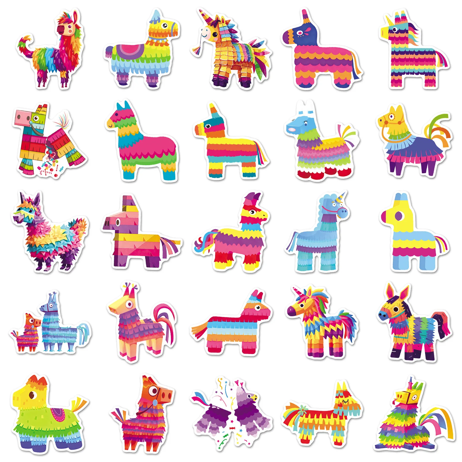 

50PCS Pinata Doll Cartoon Graffiti Stickers Decals Suitcase Laptop Computer Cup Car Guitar Fridge Decoration DIY Kids Toy Gifts