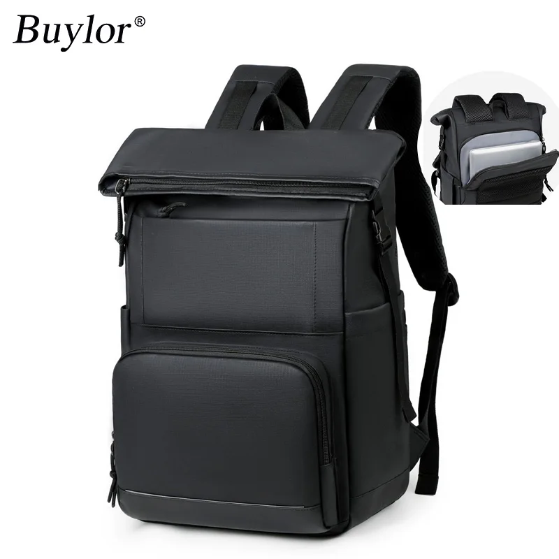 Buylor 2025 New Multi-Functional Business Backpack Men's 15inch Laptop Bag Large Capacity Commuting Backpack Student Schoolbag