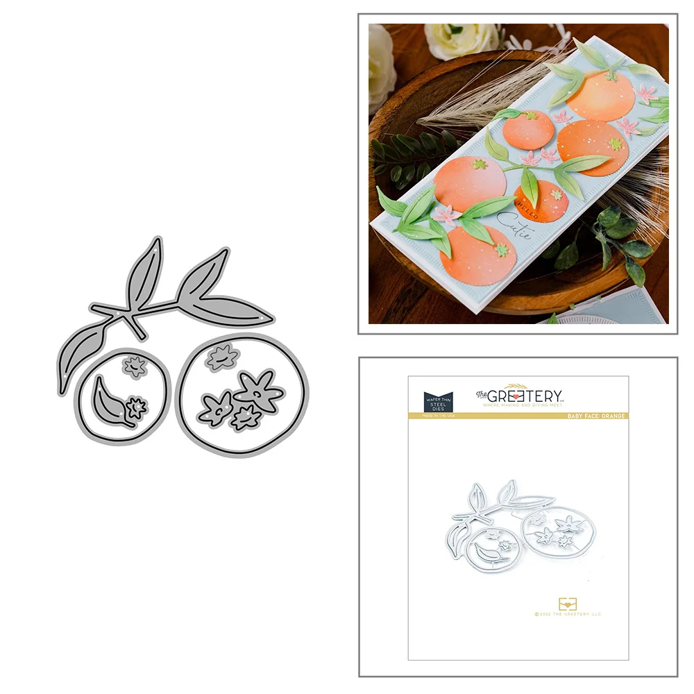 Oranges Frame Metal Cutting Dies for DIY Scrapbook Album Paper Card Decoration Crafts Embossing 2023 New Dies