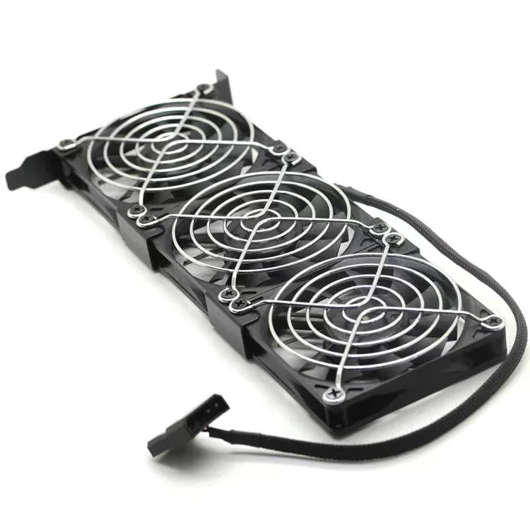 

Universal Video Card Mute Cooling Fan 12V Ultra Thin PCI Bit Video Card Companion Enhanced ThreeFan H35731-55MEI 80x80x15mm