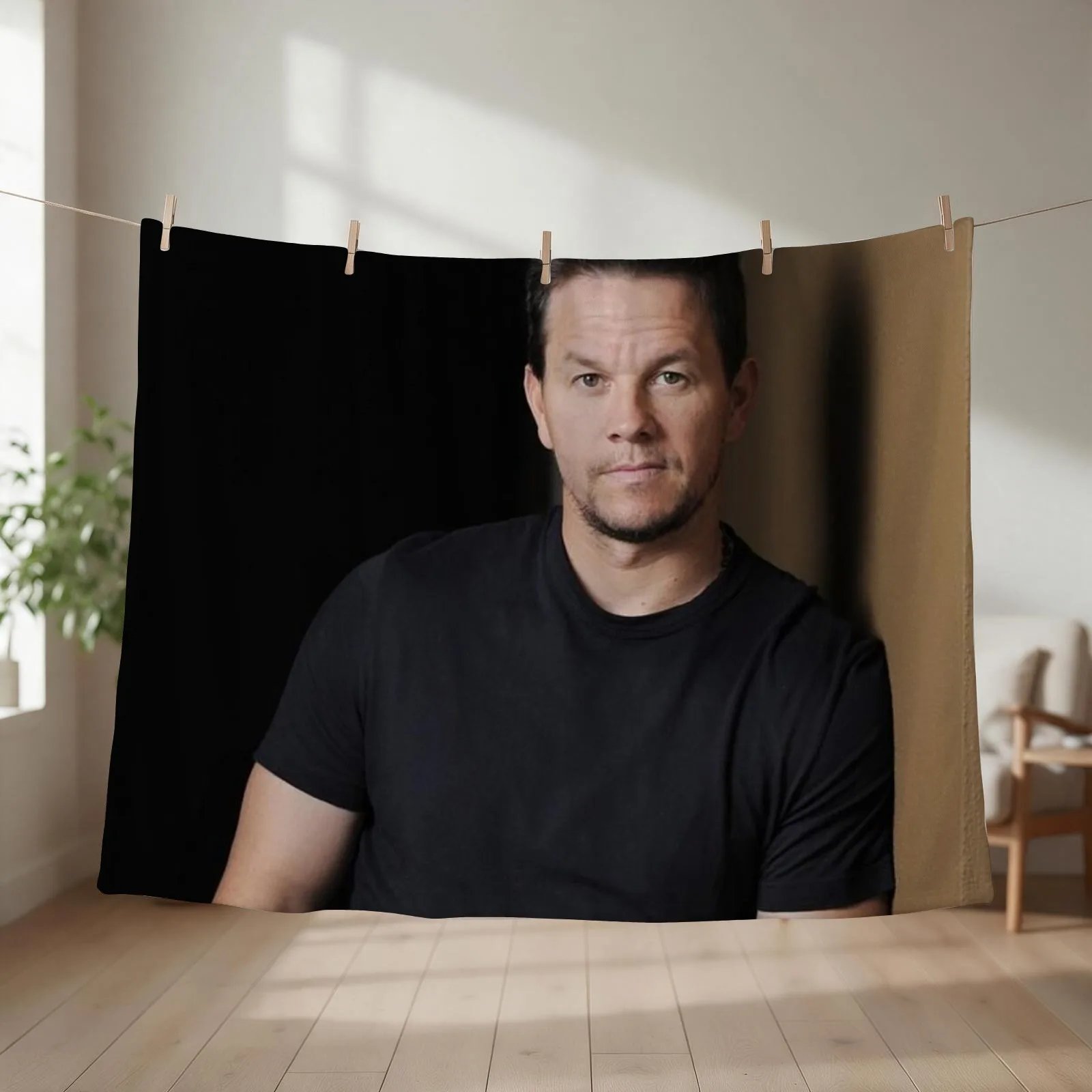 mark wahlberg Throw Blanket couch cozy soft plush fuzzy picnic outdoor blanket