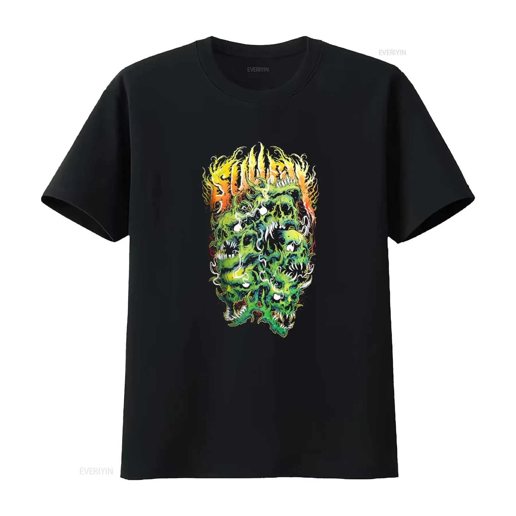 Sullen Men's Grime Skulls Standard T Shirt with Tattoo Logo Art Design vintage Washed Casual Comfortable homme Unisex