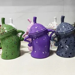 Canister with Attitude Creative Forked Waist Jars with Lids European Style Retro Spotted Cup Food Cans Kitchen Storage Jars