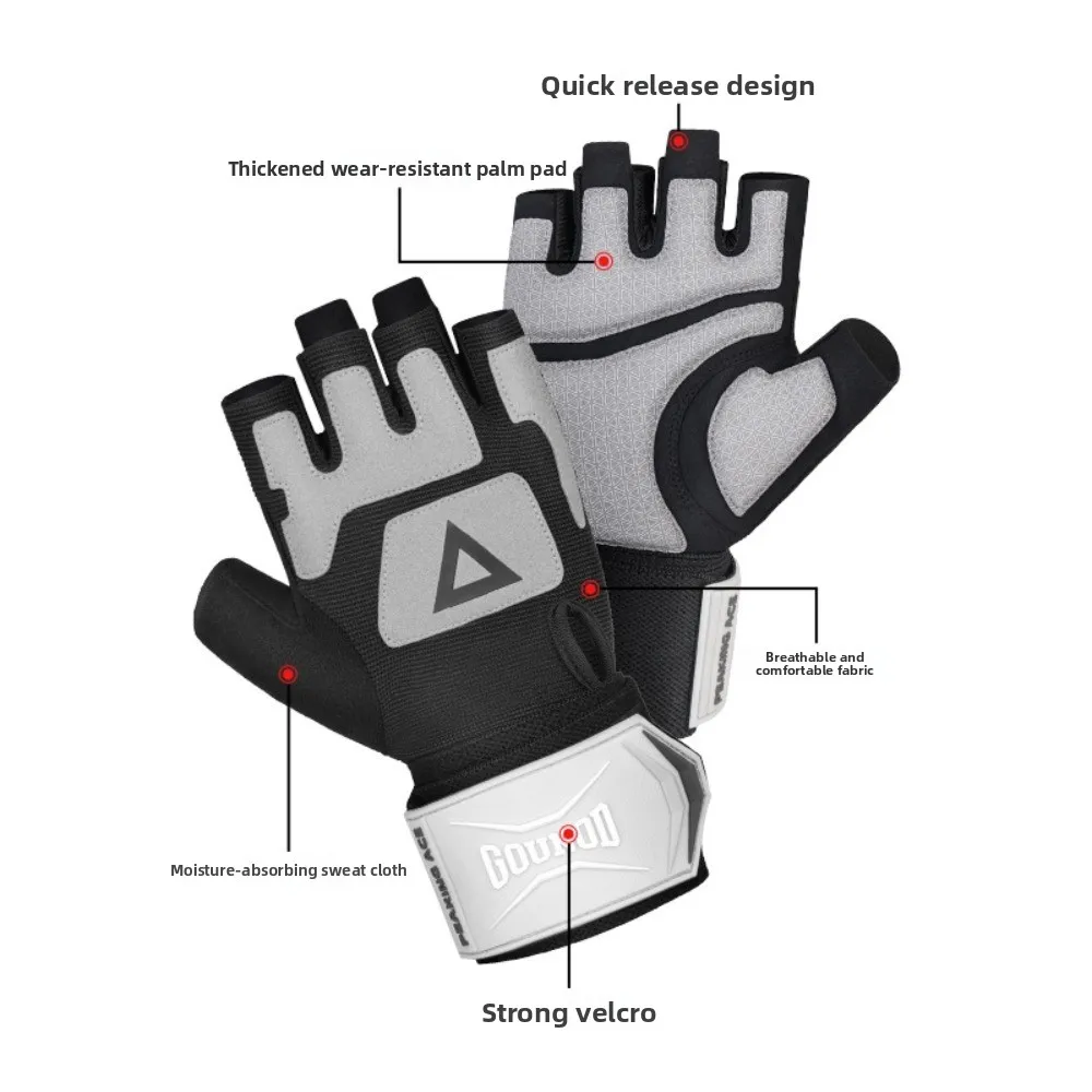 

Wear-Resistant Weightlifting Gloves Shock-absorbing Breathable Fitness Cycling Gloves Professional Thickened