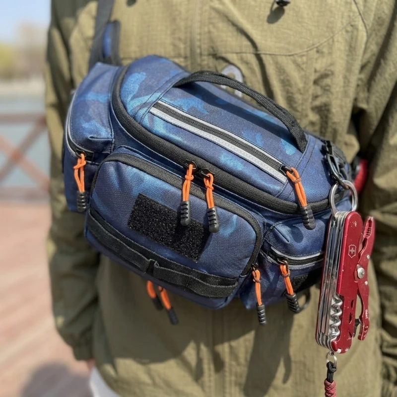 Ergonomic Grip Fishing Waist Bag 1Pc Waterproof Tactical Fanny Pack Lure Gear Storage Chest Rig Pouch Bass Carp Sea Tackle