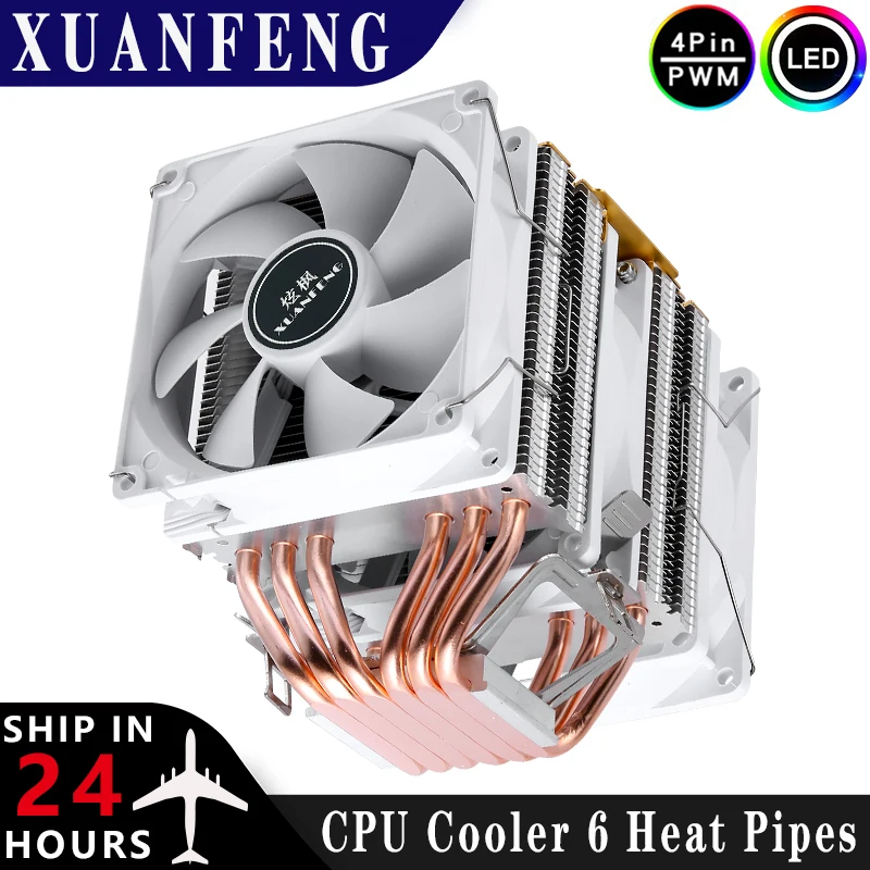 

PC Heat dissipation Dual Tower 6 Heat Pipe Cooler CPU Cooler Fan Installing LGA2011 x79 x99 E5 2066 115x 1200 1700 i3 i5 i7 AMD