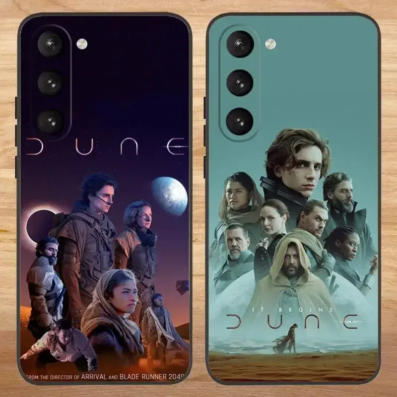 D-Dune Movie Phone Case For Samsung S23,23,22,30,21,10,9,Note20 Ultra,Lite,Ultra,5G,Plus,FE,Black Soft Case