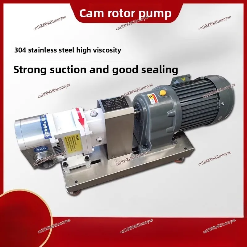 304 Stainless Steel Cam Rotor Pump Head Food Grade High Viscosity Honey Maltose Pump Type Double Self-priming Strong