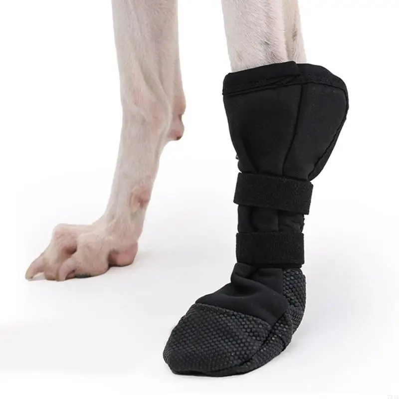 77JA pelindung boot anjing untuk cakar pemulihan soft dog paws pelindung sepatu anjing tahan air untuk pemulihan pasca bedah