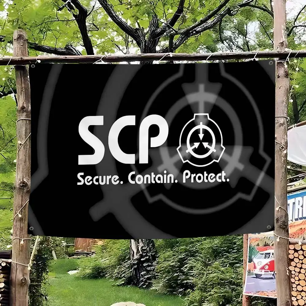 Popular Foundation Scp F-Foundation Game Small Size Cheerleading Banner Hand Pulled Flag Outdoor Atmosphere Flags