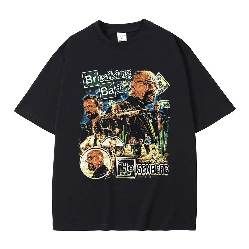 Breaking Bad T Shirt Better Call Saul Graphic Print T-shirt Vintage Y2k Cotton Clothing Casual Loose Short Sleeves Unisex