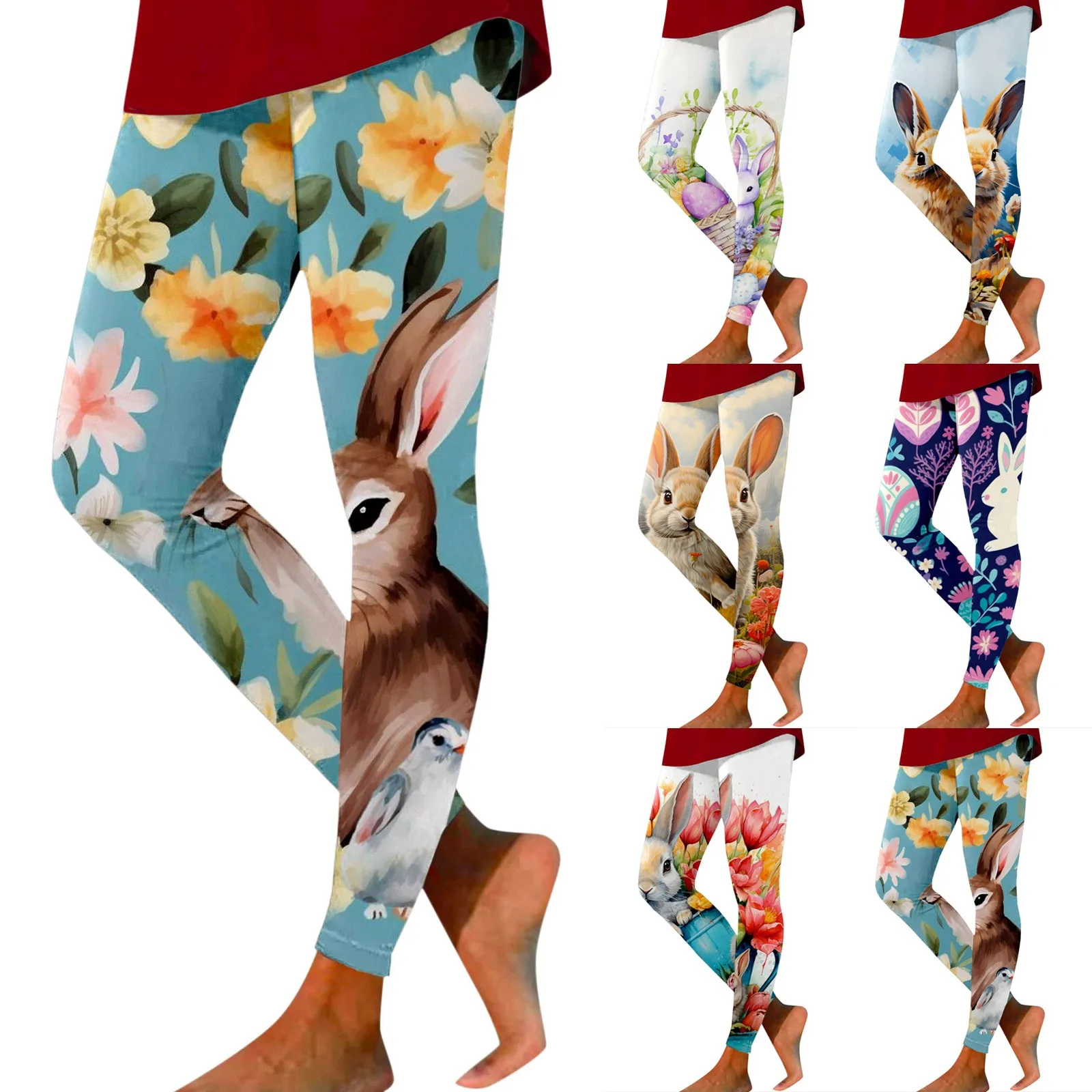 

Easter Day Rabbit Printed Leggings High Waisted Sexy Hot Push Up Tight Trousers Yoga Dance Sports Gym Workout Pantalones Mujer