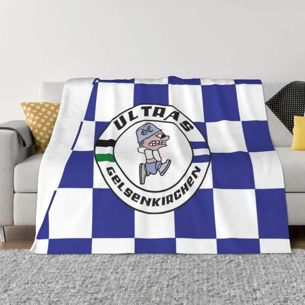 

Ultras Gelsenkirchen Throw Blanket Sofa Throw Hairy Luxury Throw Blankets