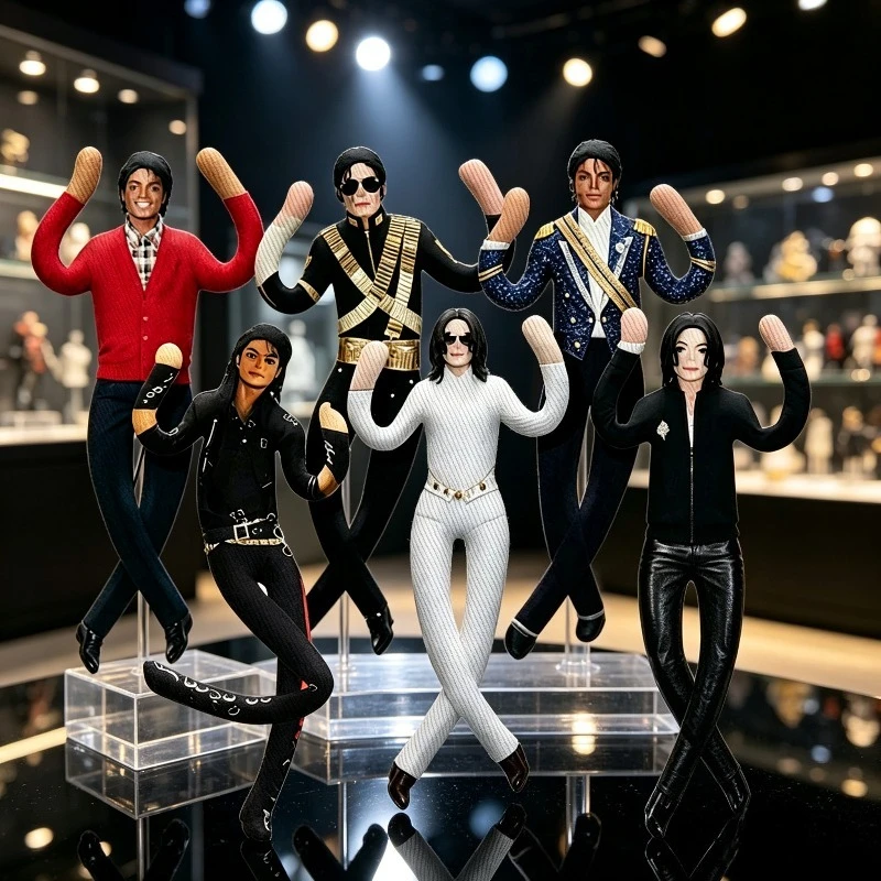 Nouvelle collection : Figurine en peluche Michael Jackson, accessoire de cosplay, décoration de chambre, avec articulations mobiles, cadeau