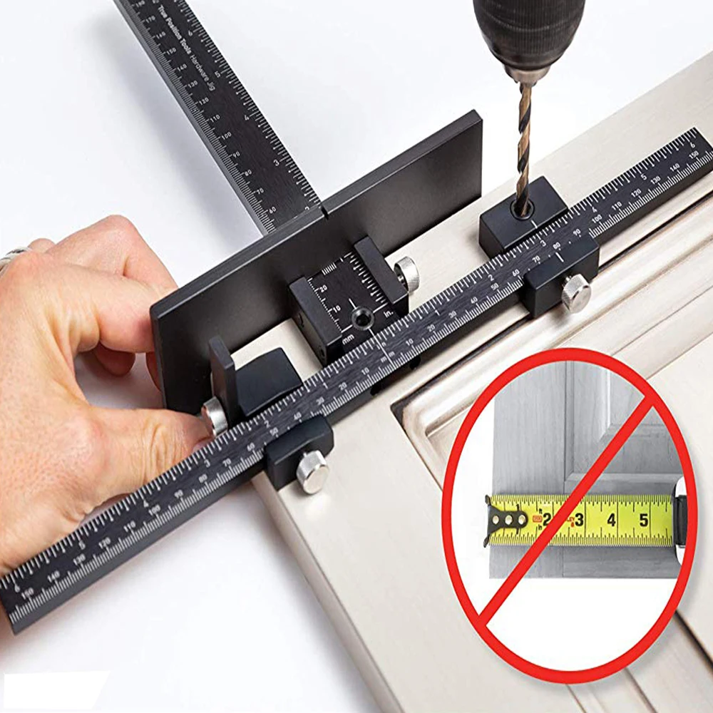 2025 أداة تهزهز أدوات النجارة - دليل قالب الحفر لأدوات تركيب مقبض الباب والدرج #1