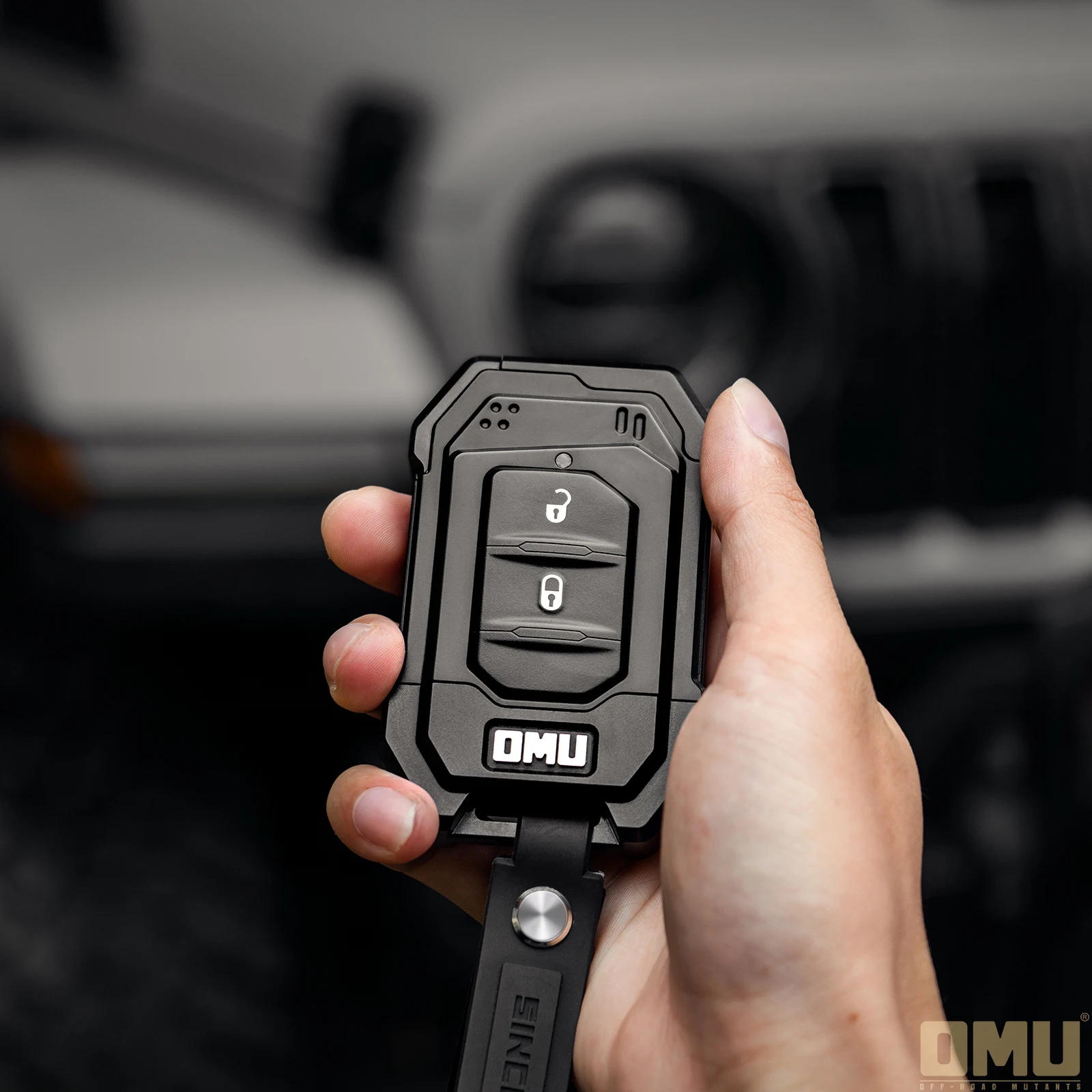 OMU 4x4 Aluminum Key Shell Key Case Key Fob For Jeep Wrangler JL & Gladiator JT 2018-2024 Scratch Resistant Key Cover