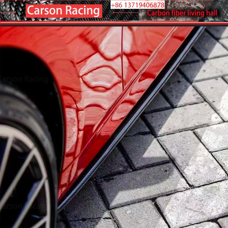 لـ F30 F31 3 Series 2012-2018 M-Sport ملحقات خارجية من ألياف الكربون الحقيقية تنانير جانبية بما في ذلك مصد شفرة المفسد