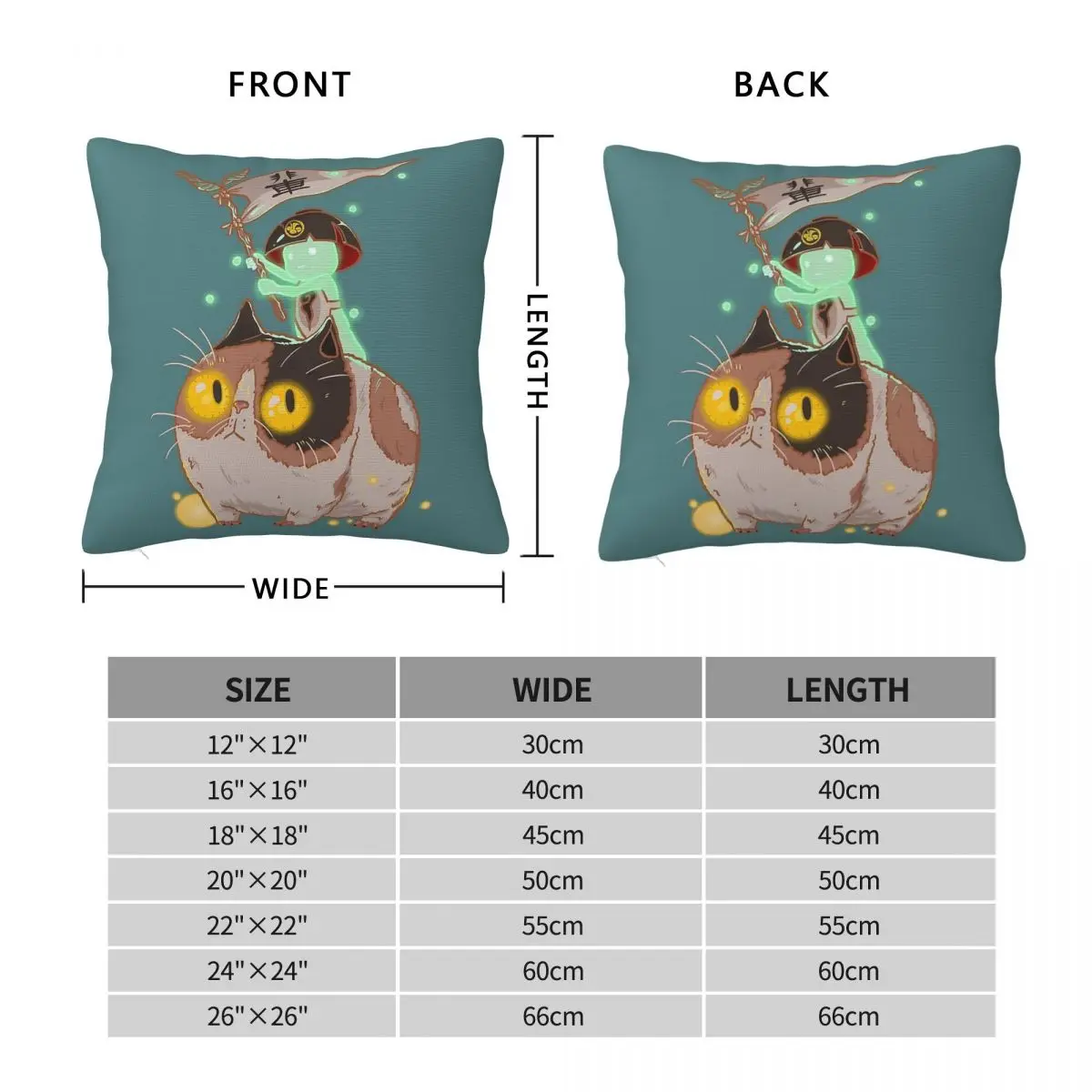 Yokai Campanions Yo-Kai Watch Square Pillowcase Polyester Linen Velvet Printed Zip Decorative Pillow Case Home Cover Wholesale