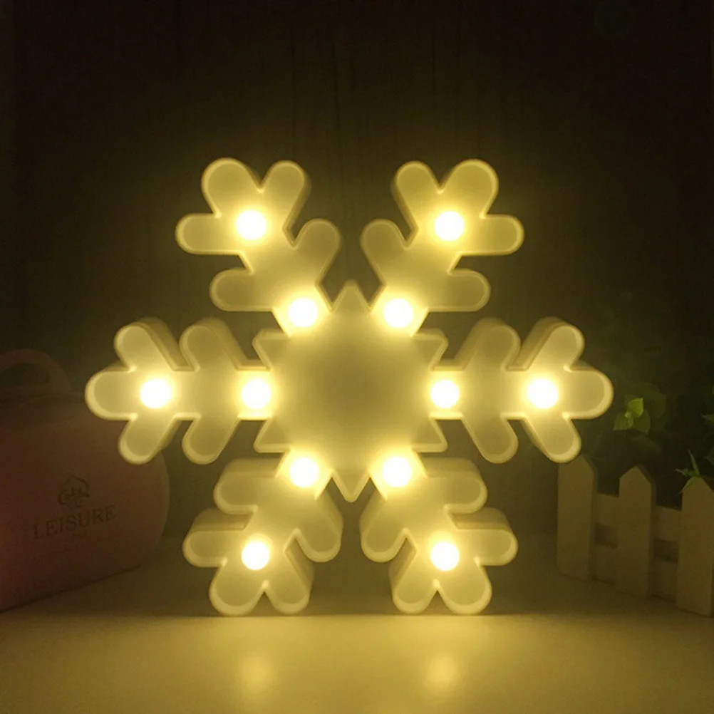 

2Pcs Snowflake Night Light LED Desk Lamp Creative 3D Design Compact Size Perfect for Party Wedding Home Decoration
