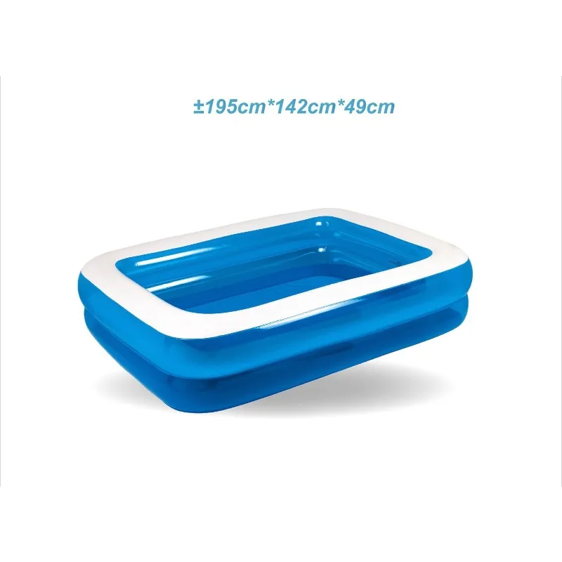 2m/2.62m/3m Outdoor Large, Reinforced, Durable Rectangular Inflatable Swimming Pool, Ideal for Outdoor Water Play 2
