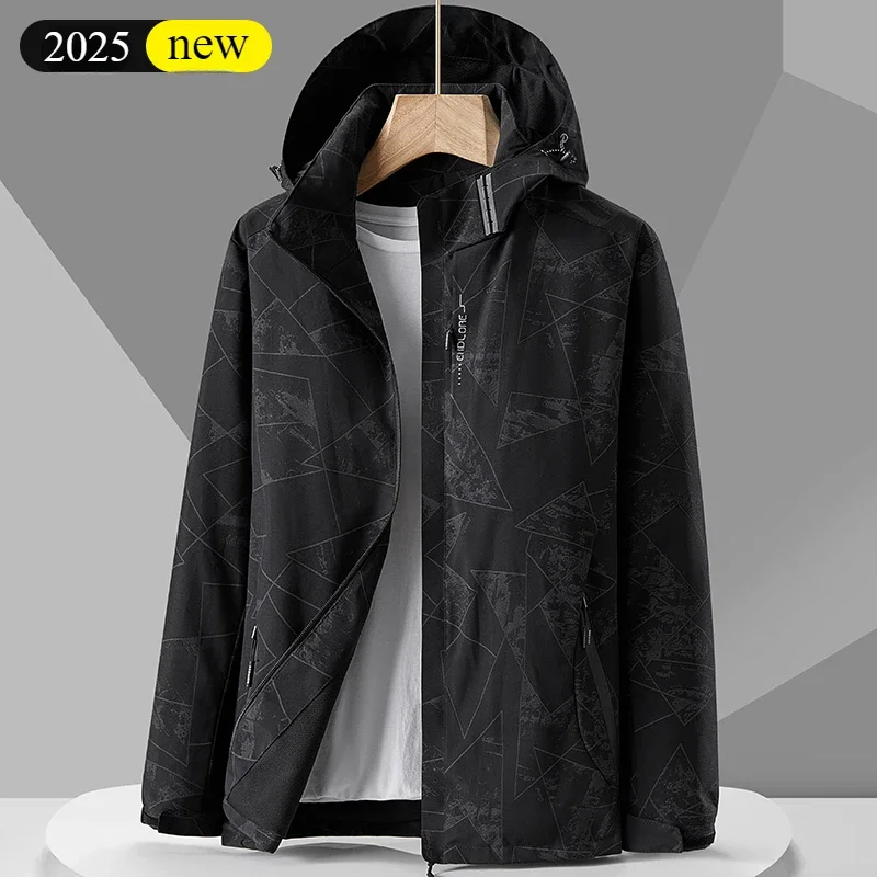 

Outdoor Hooded Jacket Men/Women 2024 Autumn Fashion Brand Maple Leaf Waterproof Windbreaker Casual Sports Mountaineering Jacket