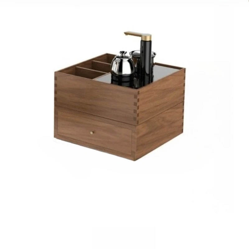 New Chinese black walnut tatami coffee table tea room simple bay window zen balcony low table