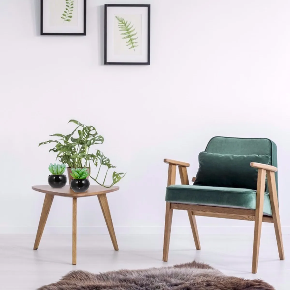 

4Pcs Simulation Micro Succulents Mini Potted Bonsai Artificial Plant Decor for Desk Bookshelf Office Home Decoration Realistic