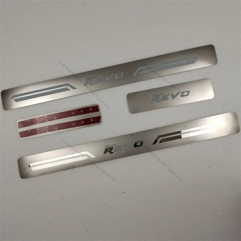 Ultrathin Stainless Steel Door Sill Scuff Plate Articlefor For Toyota Hilux REVO 2015-2018 Door Sill Protectors Cover