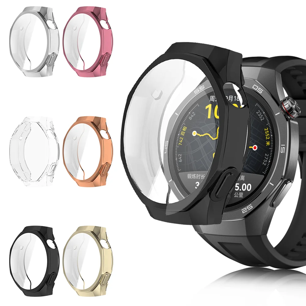 Capa tpu para huawei watch gt 5/gt5 pro 41/42/46mm-capa protetora completa protetor de tela