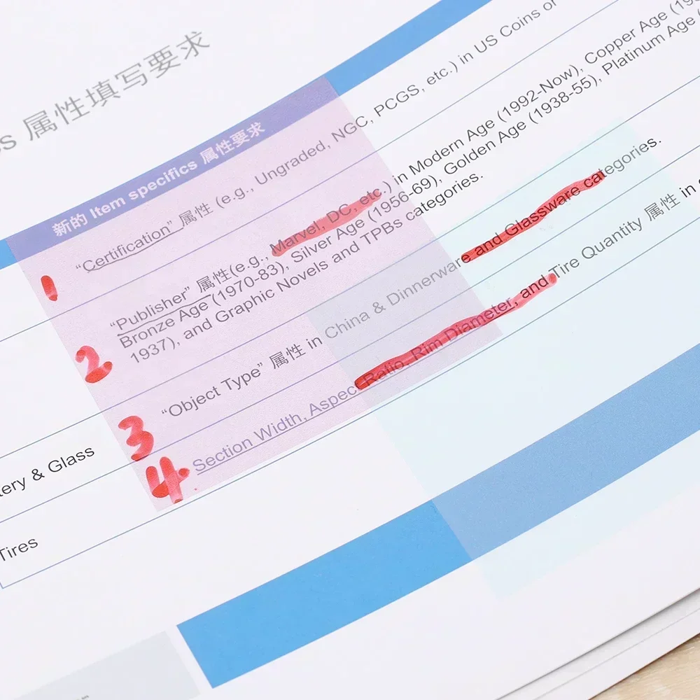 Almofadas de notas autoadesivas transparentes coloridas translúcidas postadas bloco de notas para leitura aprendizagem notas pegajosas suprimentos