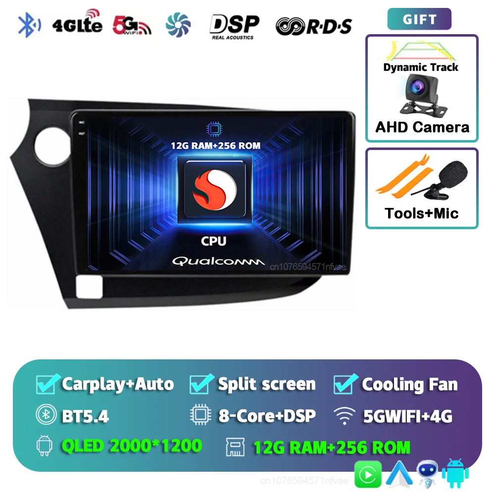 Android 15 Carplay Auto Radio Multimedia Speler Voor HONDA INSIGHT 2009-2014 Navigatie Autoradio GPS Stereo 2din Head unit - afbeelding 1