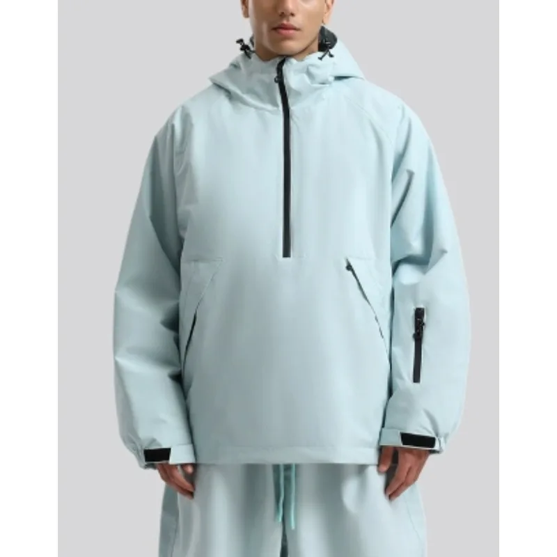 

Winter New Loose Ski Jacket Women Hooded Windproof Snowboard Sports Waterproof Breathable Snow Tops Men Skiing Clothes Adult