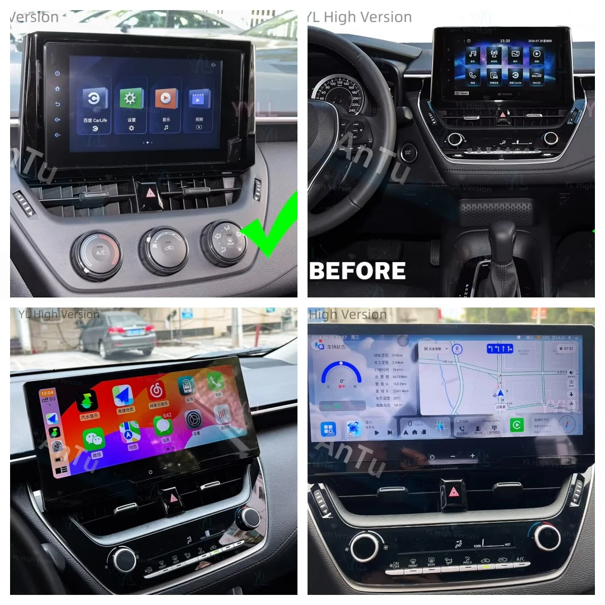 N For Toyota Corolla TS GR Sport 2020 2021 2022 Car Radio Android Touch Screen CarPlay Navigation Multimedia Video Player BT 5.0
